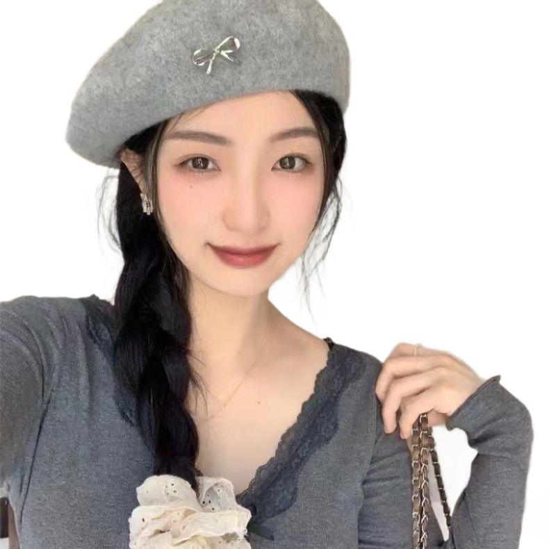 Korean Style Women's Beret - Autumn/Winter Face-Slimming Painter Hat