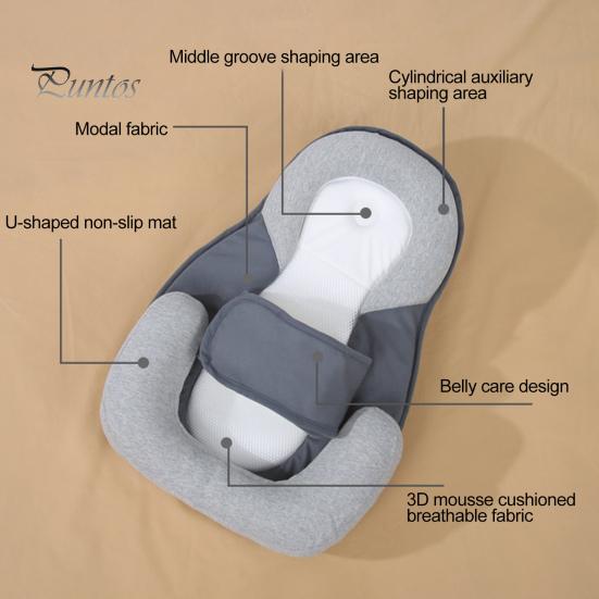 Anti Roll Newborn Baby Bed 15 Degree Incline Angle for Acid Reflux Vomiting Anti-vomiting Slope Pad Bassinet Wedge Baby Snuggle Bed Baby Shower Gift