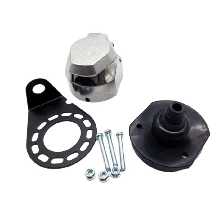 Weatherproof 7 Pin 12V Aluminum Trailer Outlet High Conductivity Trailer Socket Upgrades Appropriate for Demanding Use