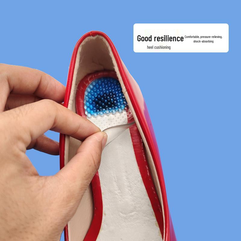 PU Gel Heel Pads - Soft, Comfortable, Transparent, Non-Slip, Half-Size Cushion for High Heels