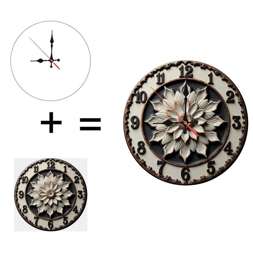 25x25cm Wood Wall Clock That Represents the Thought and Care Behind a Gift