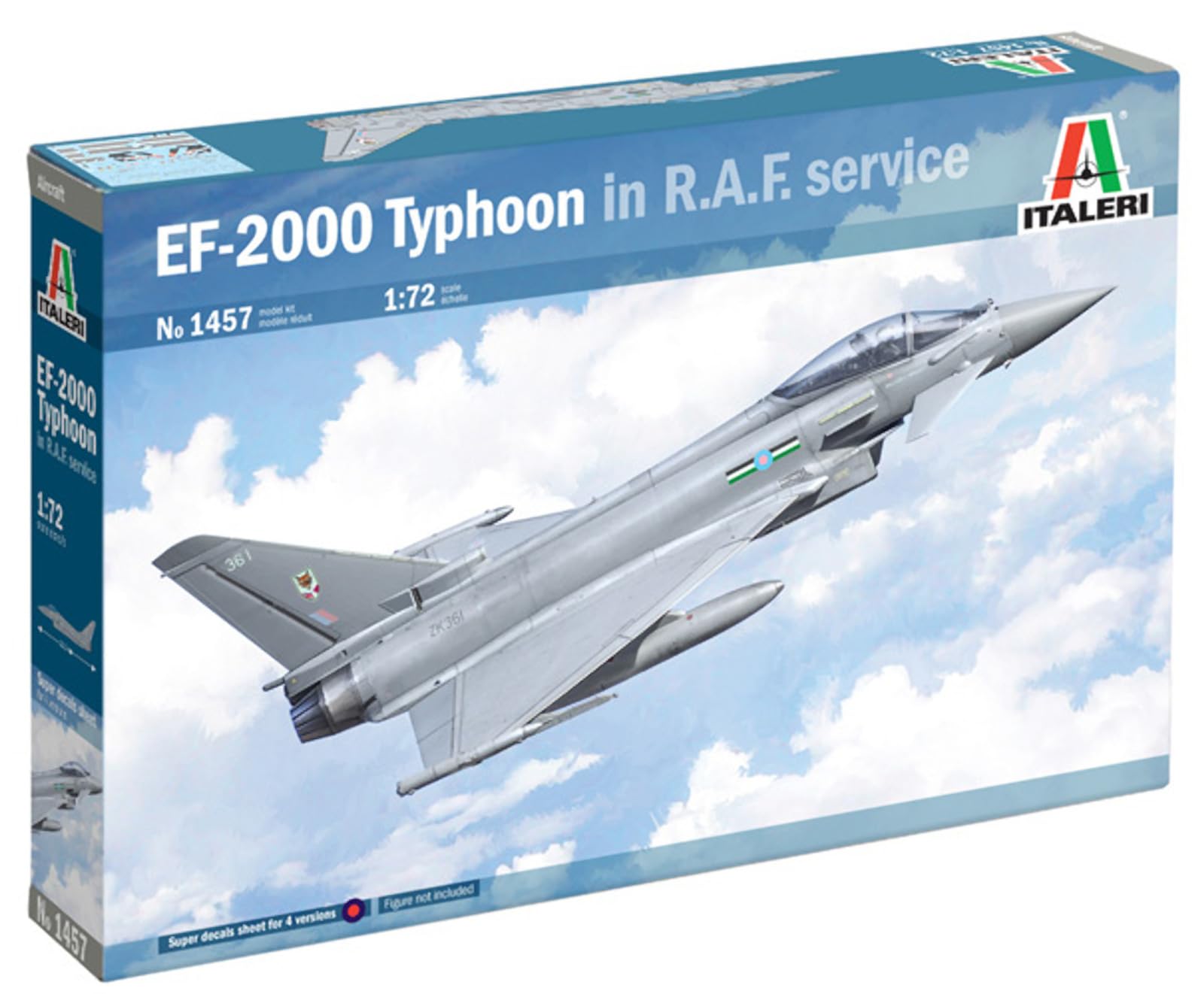 

Platz Italeri 1/72 Британский истребитель Eurofighter Typhoon FGR.4 Пластиковая сборная модель IT1457 (Самолет)