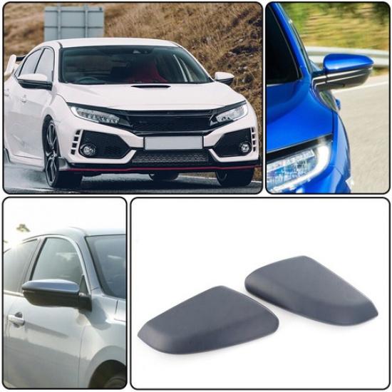 Left +Right Side Mirror Cover Caps Door Rearview Cover For Honda Civic 2016-
