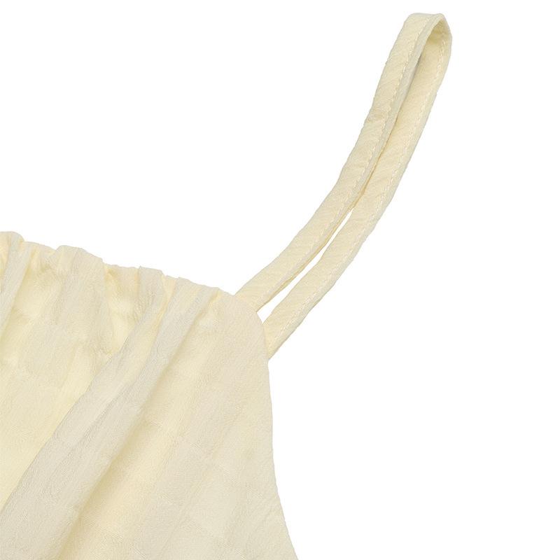 TikTok Europe & America Sweet Ruched Backless Summer Dress 2026