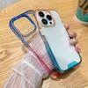 Crossbody Lanyard Gradient Clear Acrylic Case For Iphone 14 13 12 11 Pro Max Soft Tpu Edges Cover With Rope Strap Shell