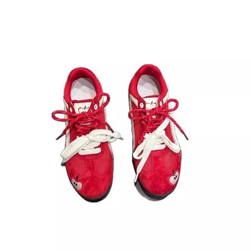 Mesh Breathable Women's Shoes Platform German Training Shoes Women's 2025 Summer New Versatile Casual Shoes Retro Sports White Shoes