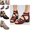 Luxurious Womens Ladies Low Heel Wedge Summer Rivet Sandals For Casual Holidays