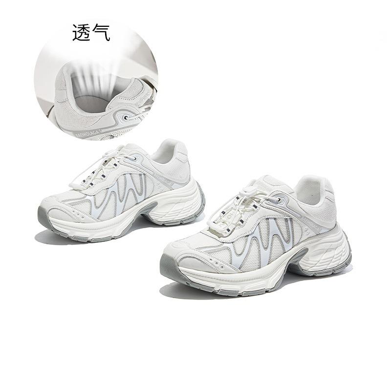 

Подошва с присосками, папины кроссовки, женские, осенние, новые, для бега на открытом воздухе, спортивные, повседневные, универсальные, модные, крутые женские кроссовки 40 белый