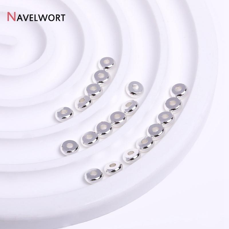 3/4/5/6/8/10mm Metal Flat Beads 14K/18K Gold Plated Spacer Beads For DIY Bracelet Necklace Making Accessories,Jewelry Materials