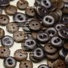 5Pcs Pure Natural Coconut Shell Buttons Pig Nose Shaped Diy Ledger Pendant Buttons Sweater Shirt Decorative Buttons