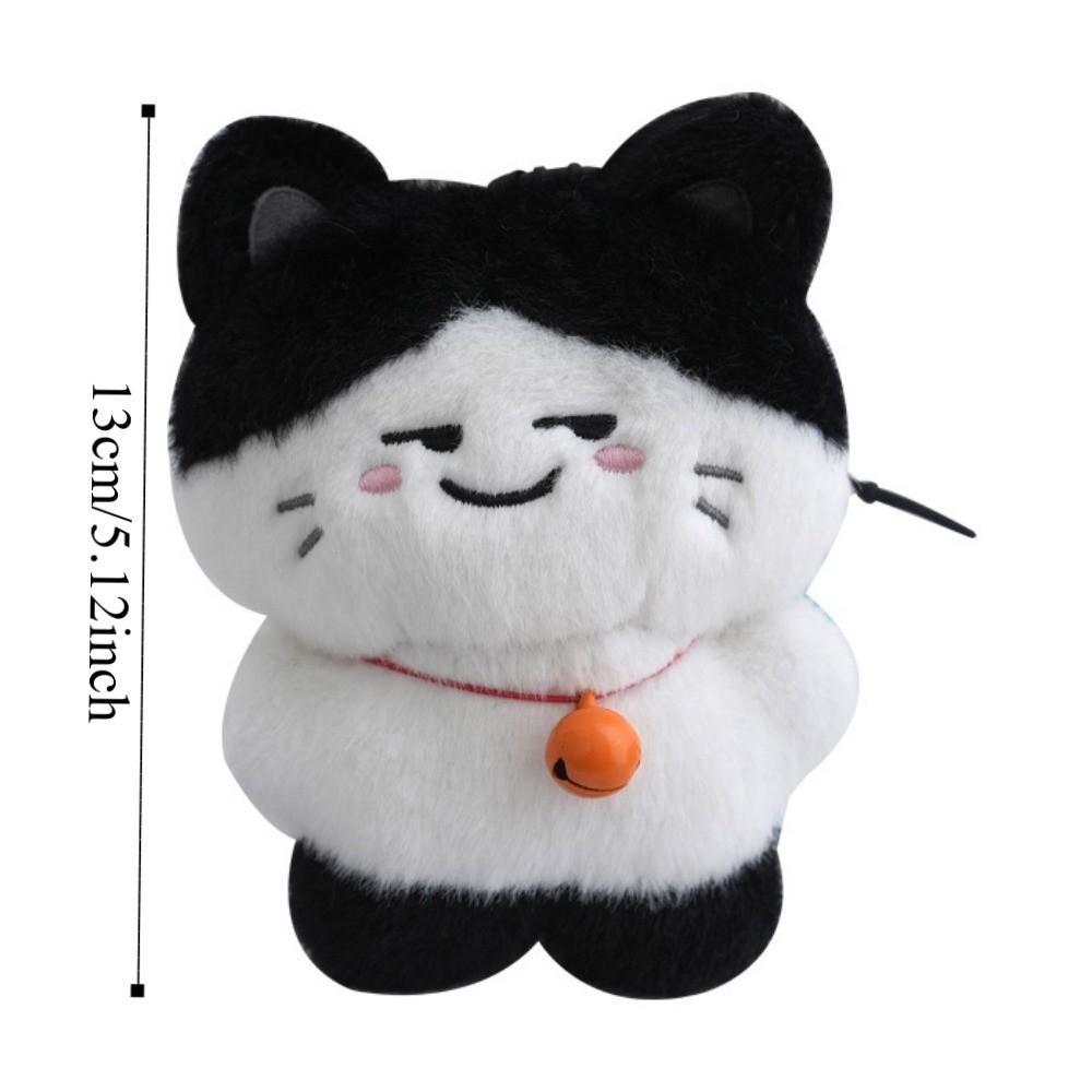 Bell Cat Doll Pendant Stuffed Cat Plush Pendant Cute Cat Plush Toy Keychain  Home Decor