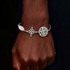 Stainless Steel Triple Protection Bracelet Witch Knot Virgin Mary Pentagram Tetragrammaton Three Types Amulet Jewelry for Women