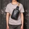 Cowhide Men'S Usb Breast Bag Leather Men'S Bag Women'S Casual Small Shoulder Bag Large Capacity Crossbody Bag