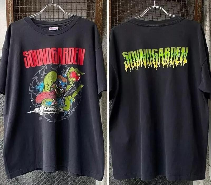 90s Soundgarden Band Retro 2 Side Black Unisex Tshirt Classic Style WA0118 S