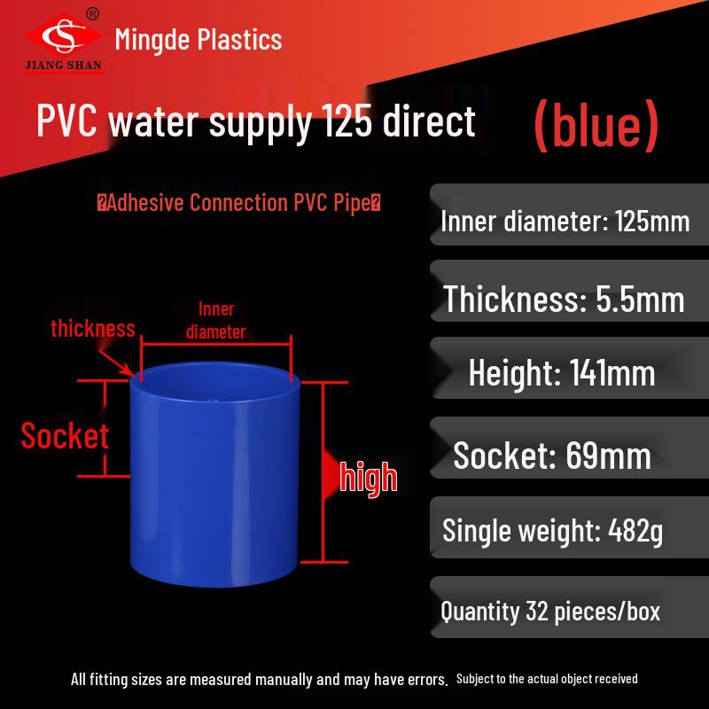 PVC Two-Way Straight Pipe Clamp for Water Supply Fittings