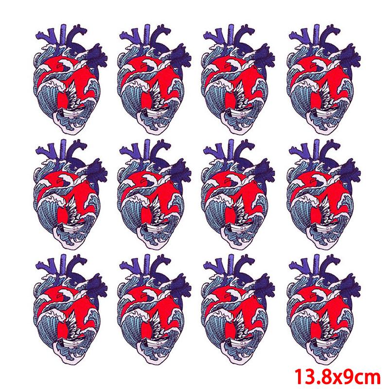 10 Pcs/lot Wholesale Embroidery Patch Iron On Patches For Clothing Patches On Clothes Jackets Decor Applique Sew Supplies