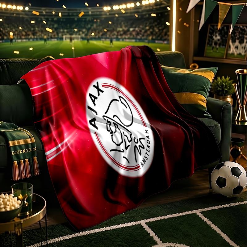 Coperta Plaid Ajax Amsterdam Coperta in Flanella Peluche per Divano Letto Regali per Uomini Donne Coperta da Viaggio Picnic Regali di Natale per Fan