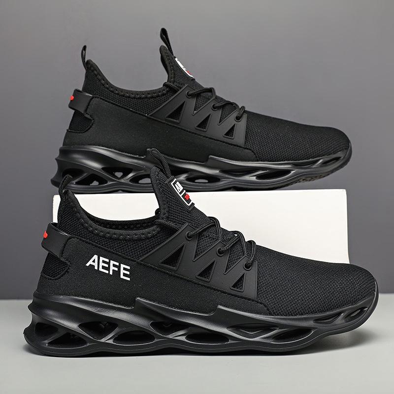 Men's shoes large size sports running lightweight mesh breathable fly weaving fashion