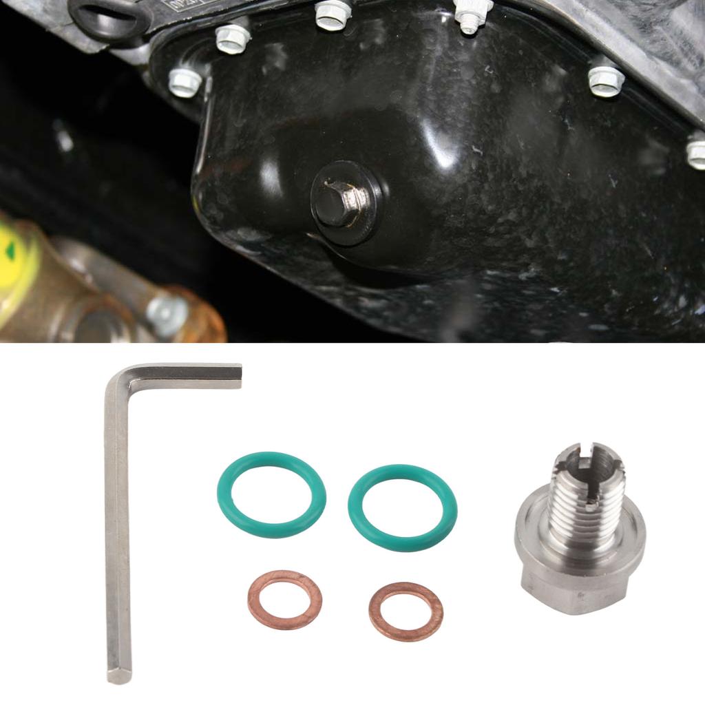 Oversize Drain Plug Stainless Steel Self Tapping Oil Pan Thread Repair Kits with Hex Wrench O Gasket