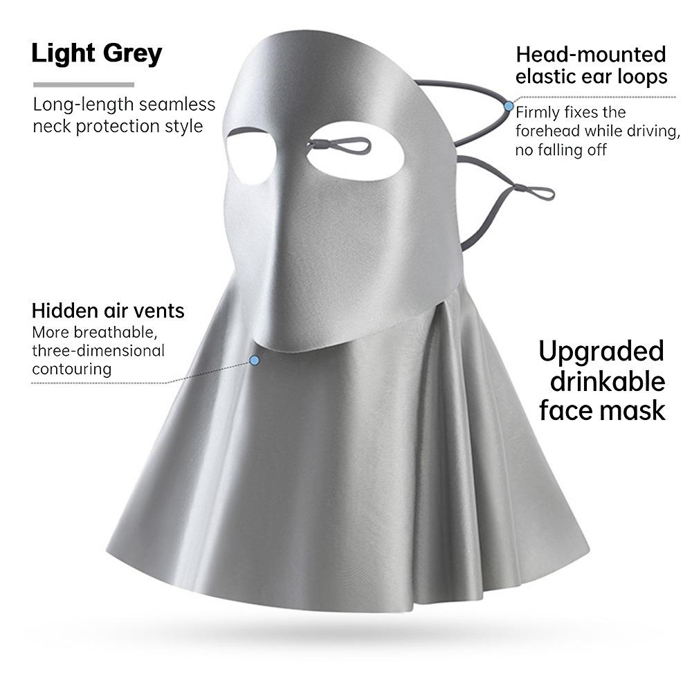 UV Protection Sun Protection Mask UPF50+ Cycling Mask New Balaclava Summer светло-серый