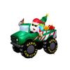 Festive Christmas Inflatable Truck | Includes Ground Stakes and Tethers, WeatherResistant Outdoor