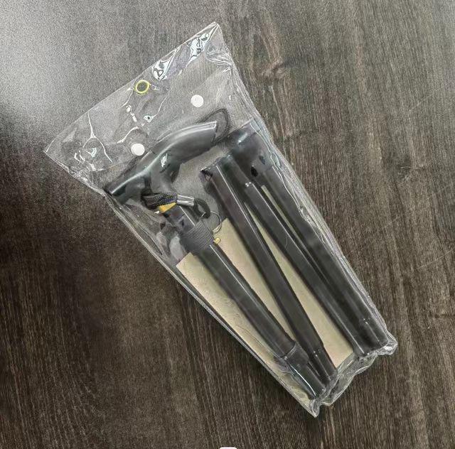 5-Section Aluminum Trekking Pole: Folding, Anti-Slip Adjustable Crutch for Hiking & Elderly Use