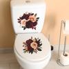 Rose-shaped Bathroom Toilet and Toilet Stickers for Home Beautification