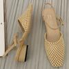 Fashion Retro Mesh Hollowed Women Sandals Fashion Back Strap Buckle Wedge Sandals Woman Comfortable Breathable Non-slip Slide Sandals