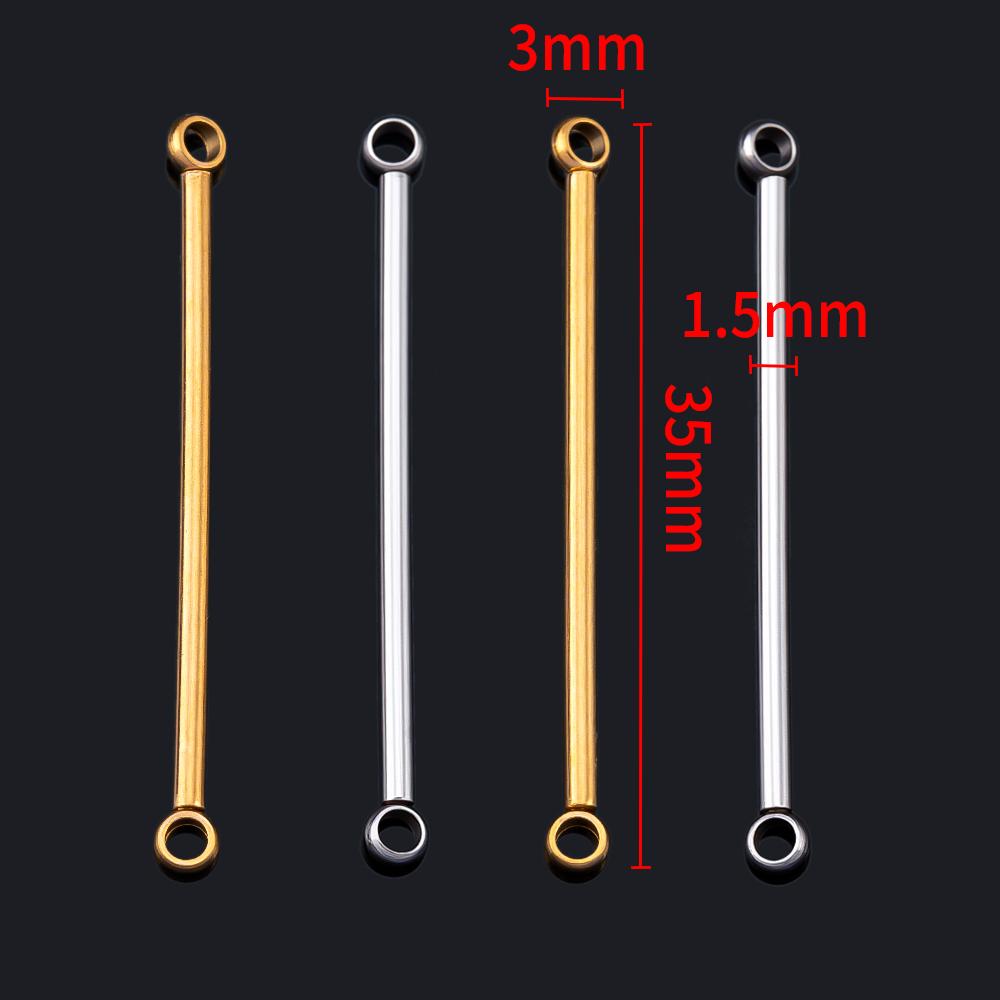 20pcs 10pcs Bar Stick Connectors Stainless Steel Gold Color Connector for DIY Drop Earrings Jewelry Making Necklaces Components