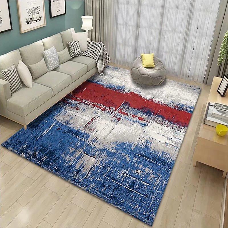 

Современный Абстрактный Ковер Украшение Гостиная Европейский Стиль Роскошная Спальня Ковер Большой Площади Моющийся Нескользящий Эластичный Фланелевый Коврик 60*90cm
