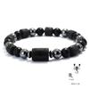 Unique Twelve Constellations Bracelet Men Women Natural Volcanic Rock Onyx Hematite Beaded Healing Braslet Leisure Couple Joias
