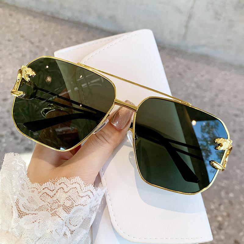 Multilateral Toad Glasses Male And Female Sunscreen Sunglasses Personalized Leopard Head Decorative Sunglasses