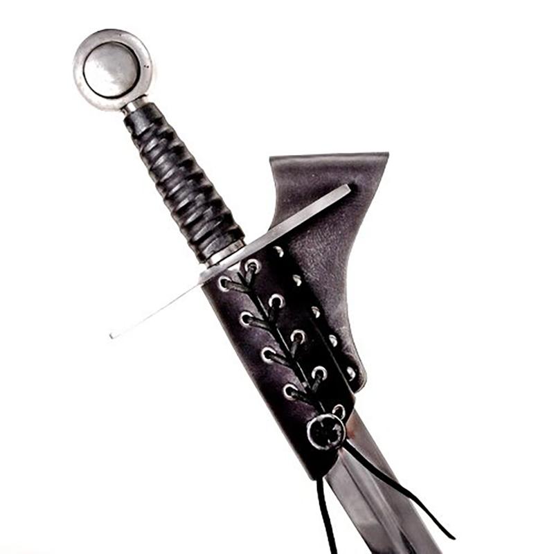 Mittelalterliche Vintage PU-Leder Schwertscheide Axtklingenkoffer Gürteltasche Wikinger Ritter Scheide Larp Cosplay Requisiten Schwert Halter