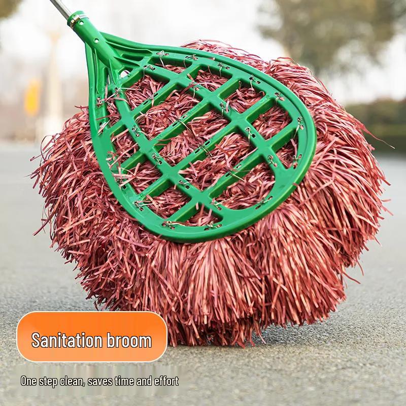 Shuangan Heavy-Duty Plastic Bristle Outdoor Broom