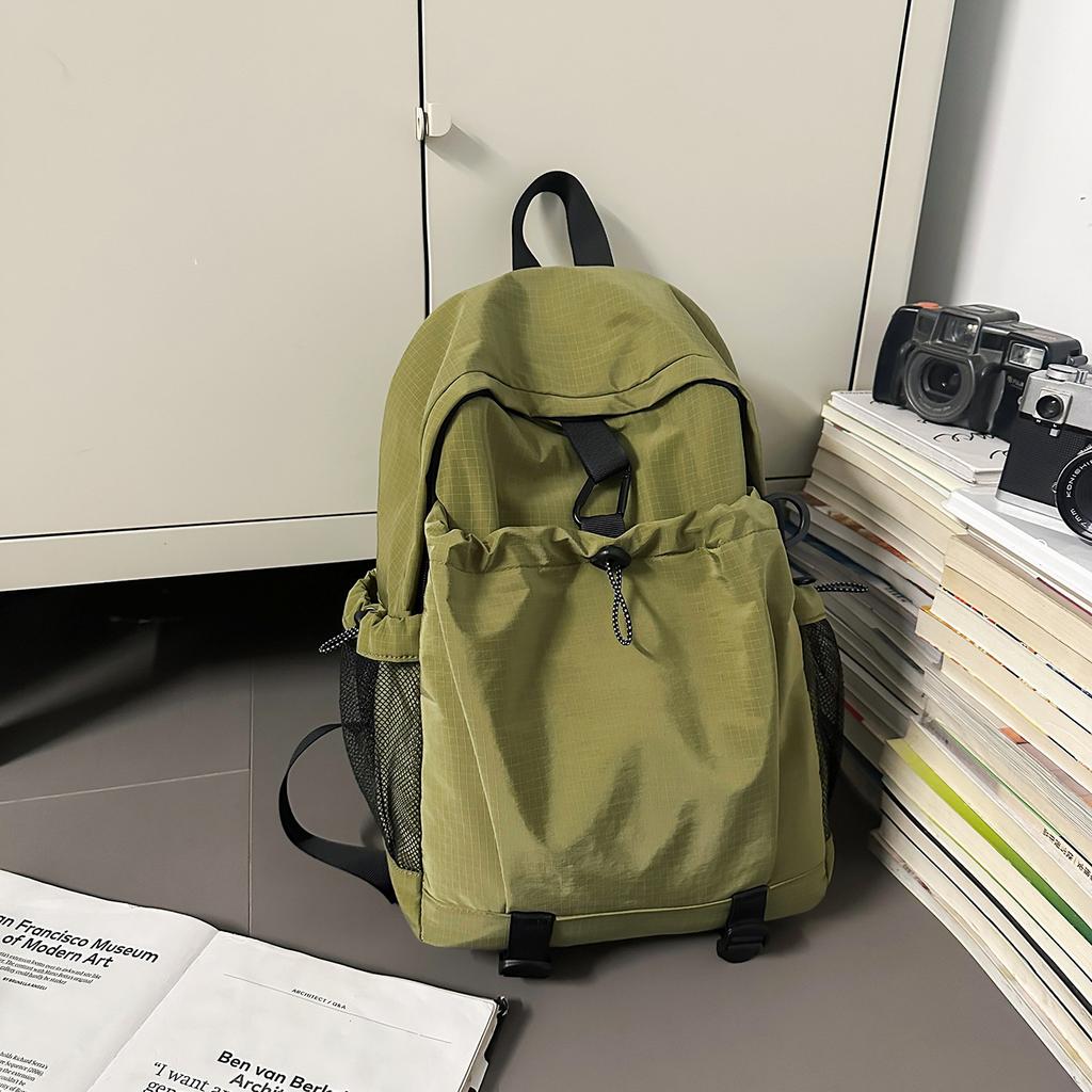 Schoolbag Student School Bag 1011 Spring New Class Large Capacity Multi-Pocket Neutral Wind Men's and Women's Commuter Travel Backpack