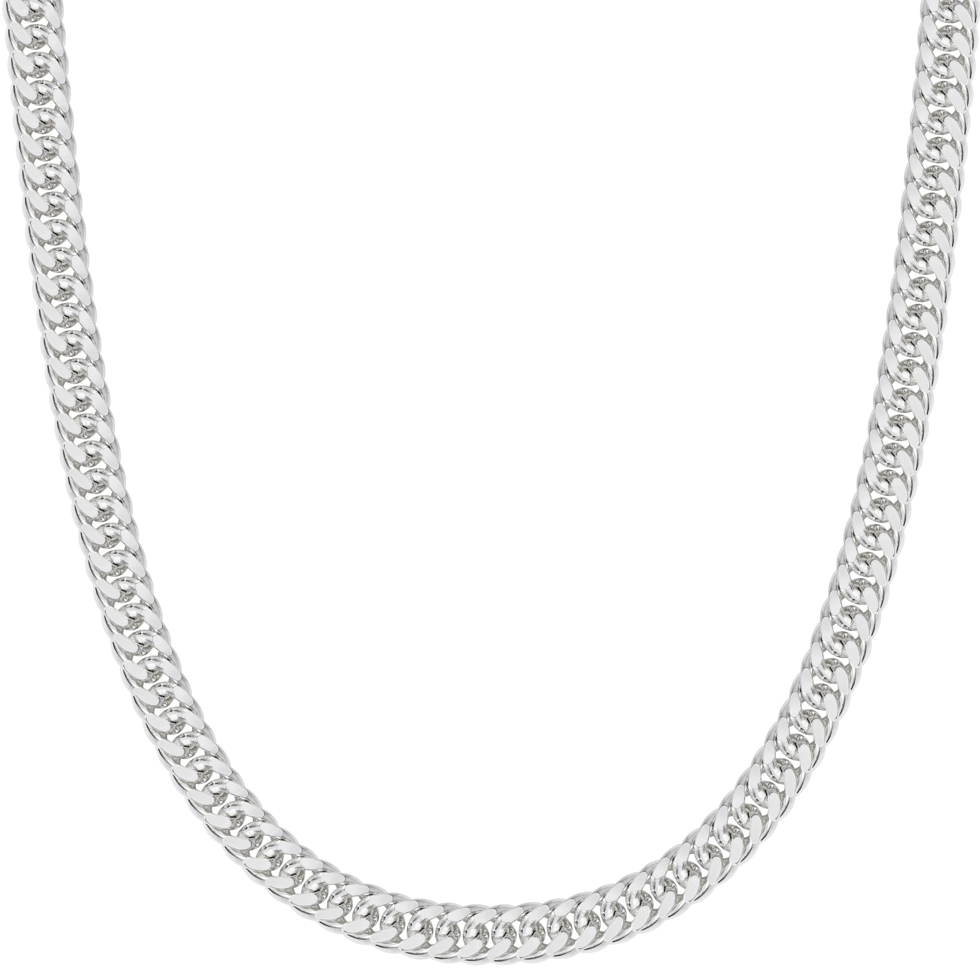 

Серебряное колье-цепочка двойного плетения из серебра 925 пробы для мужчин и только цепочка [Shinjuku Kura], двусторонняя цепочка, прибл.. Ширина 4,5 мм, 45-60 см (50см) Длинный,