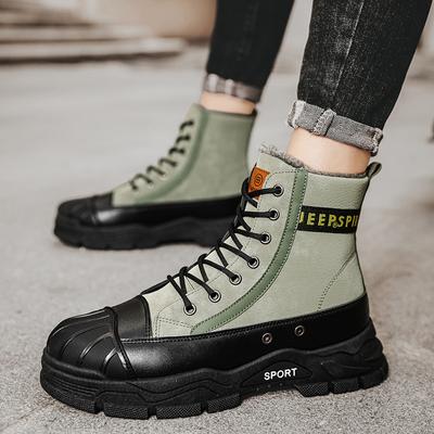 Modische Winterstiefel für Herren zum Schnüren Komfort Herren Freizeit-Sneaker Schuhe Herbst Outdoor-Schuhe Marken 2024 mit Fell Stiefeletten Schuhe