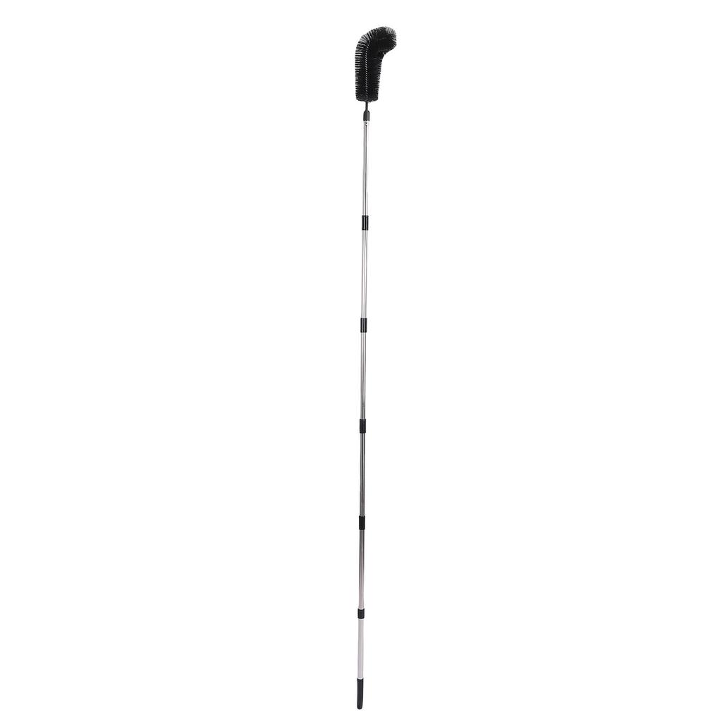 Rain Gutter Cleaning Tool Adjustable Gutter 9.5 FT Long Cleaning Brush From Ground with Bendable Nylon Brush Rotating