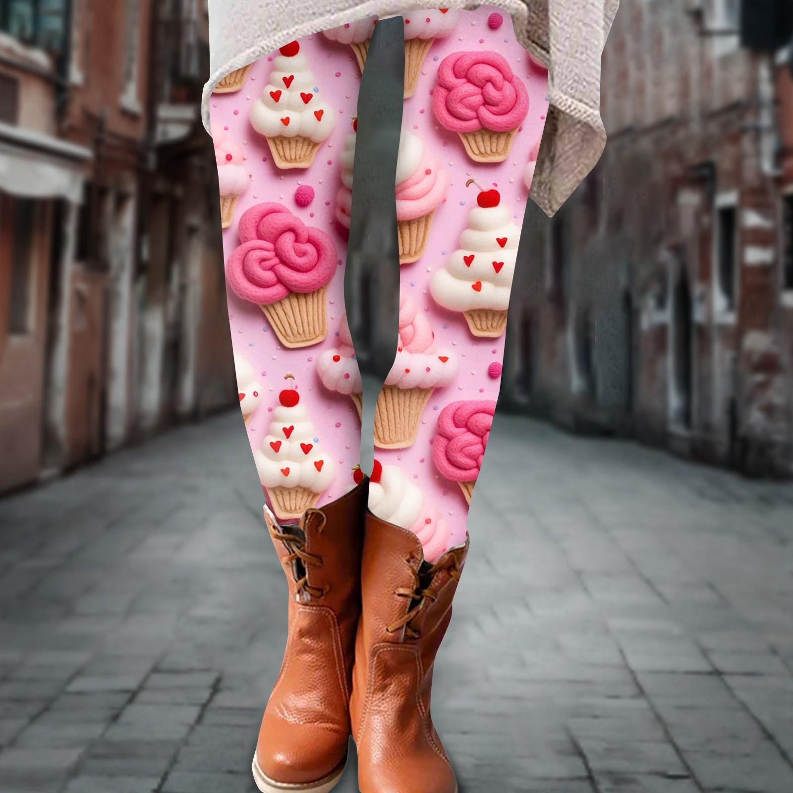 

Женские брюки ко Дню святого Валентина с 3D-принтом, эластичные мягкие леггинсы, повседневные домашние пижамные брюки L