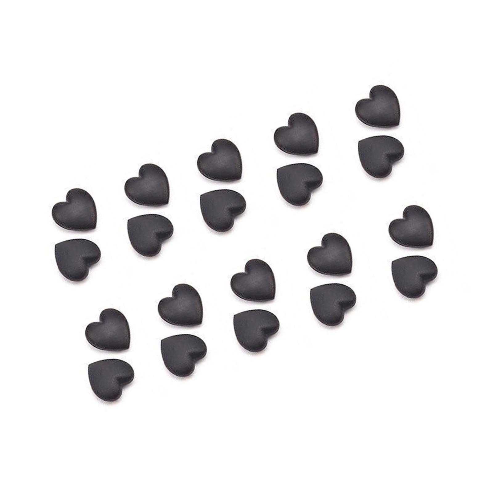 

10 Pairs Lightweight Silicone Love Heart Shaped Glasses AntiSlip Covers Eyeglasses Ear Grips for Comfortable Wear чёрный