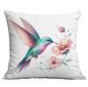 New Vintage Gold-plated Flower Hummingbird Print Pillowcase Home Sofa Cushion Pillowcase