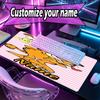 Custom Name Personalized Garfield Pattern Mousepad, Laptop PC Desk Mat, Decorative Desk Mat for Home Keyboard Pad Gift