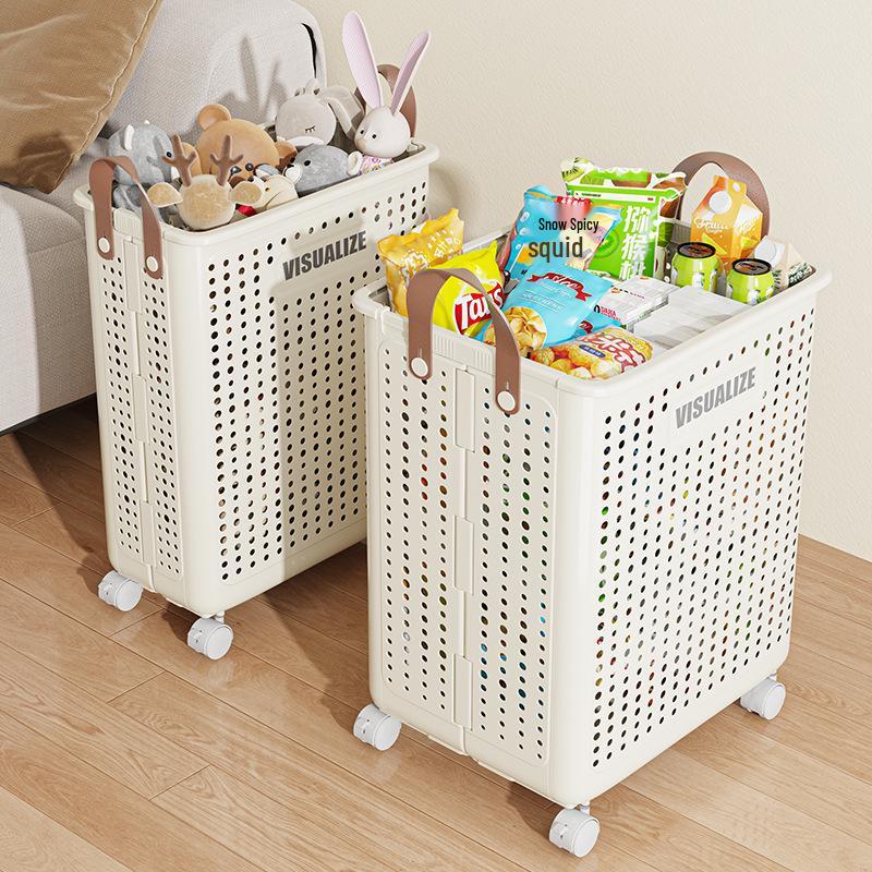Multifunctional Large Capacity Folding Laundry Basket for Clothes and Bathroom Storage.