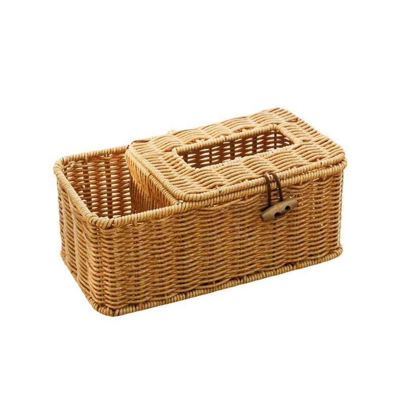 Imitation Vine Tissue Box Japanese Style Household Tissue Boxes Holder Modern Minimalist Storage Boxes Kitchen Organization