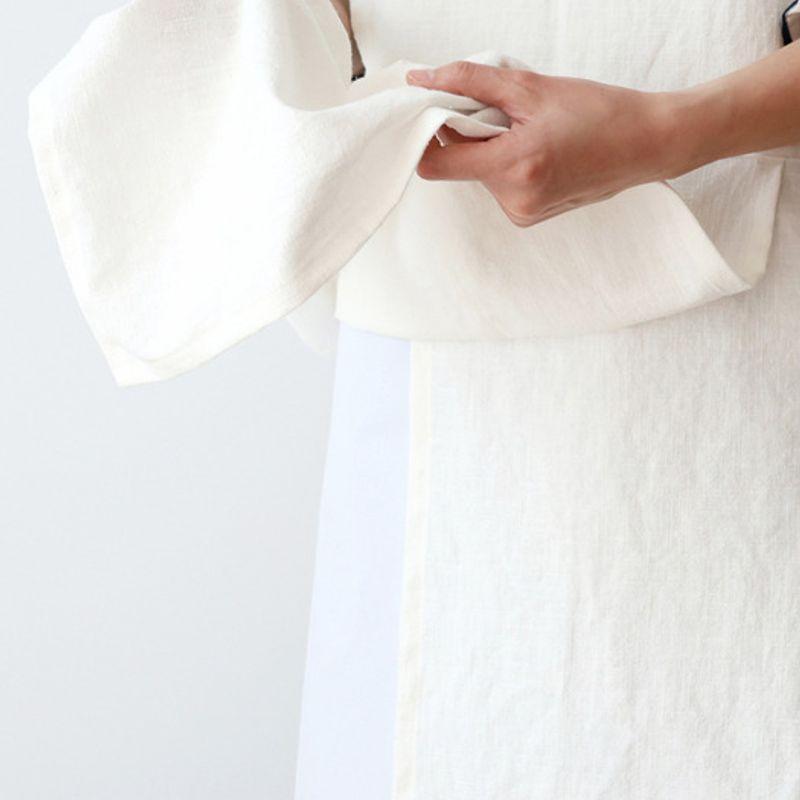 kamomekitchen pure linen layered waterproof apron