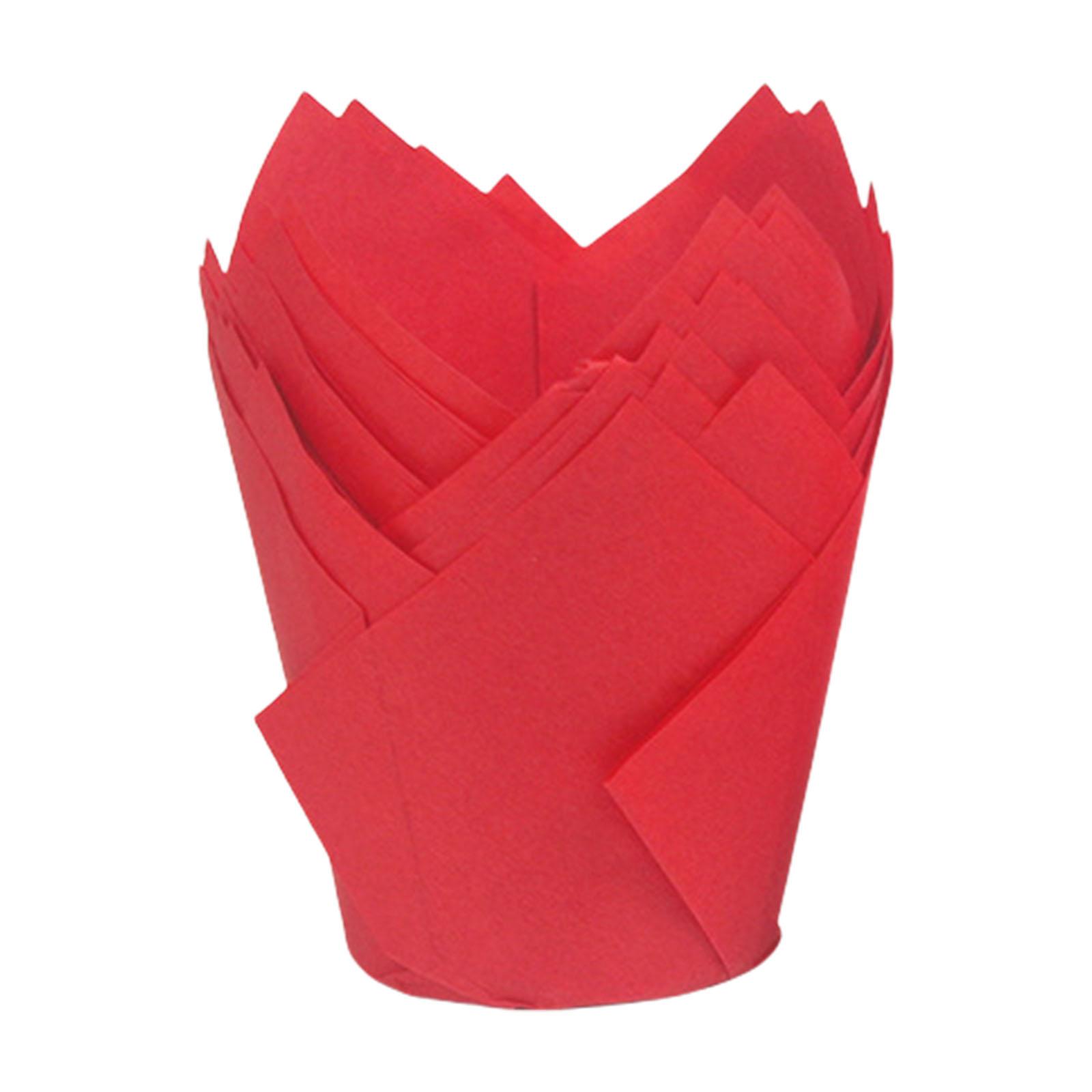 

50 шт. Изысканные тюльпановые формочки для маффинов, жиронепроницаемые вкладыши для кексов для выпечки, Рождество, свадьба, день рождения