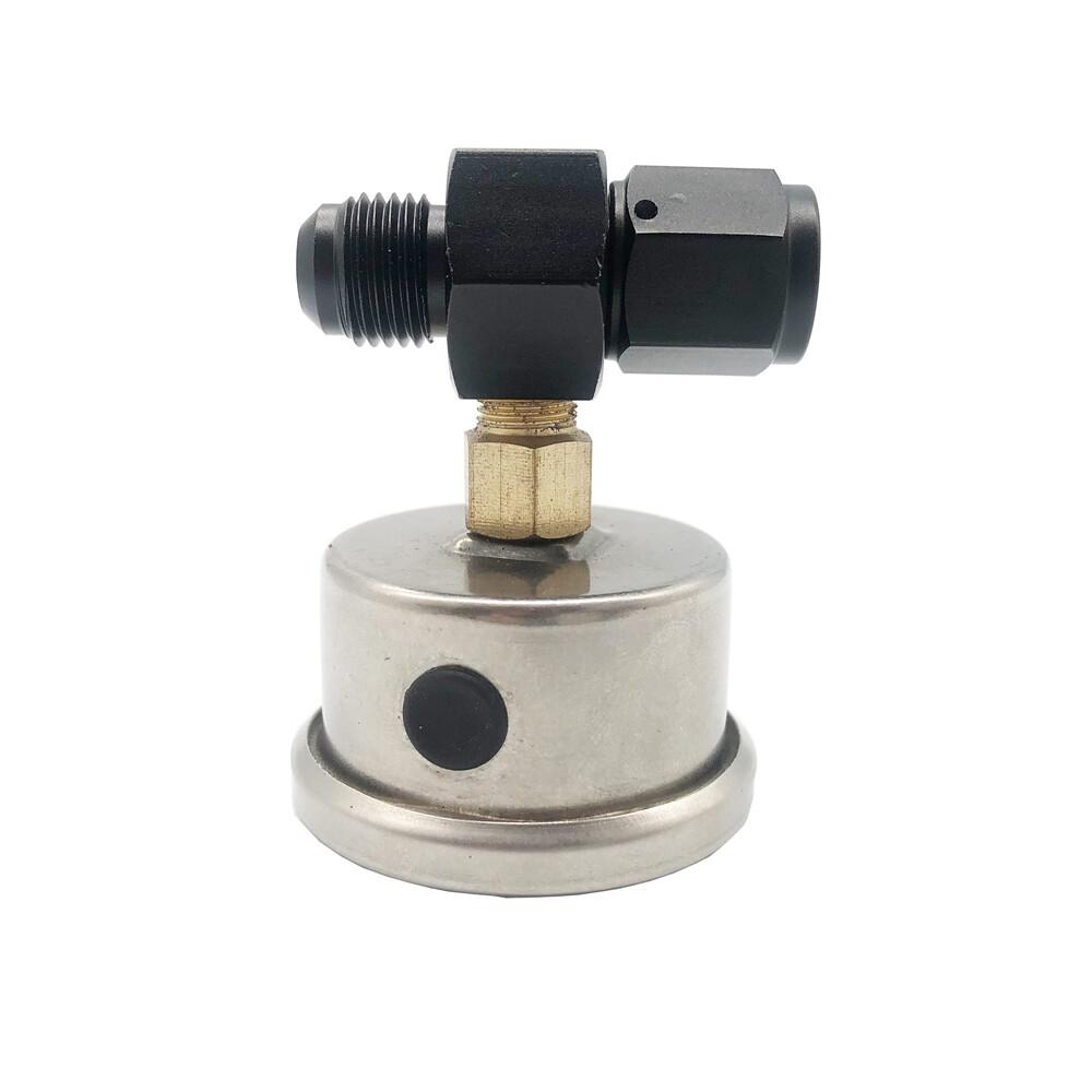 Fuel Pressure Gauge Liquid 0-100psi Oil Pressure Gauge 1/8" NPT + AN4 Adapter