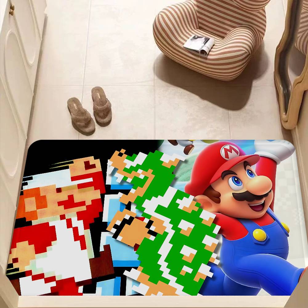 S-Super Cute Style M-Mario Kitchen Mat Cheaper Anti-slip Modern Living Room Balcony Printed Modern Home Decor