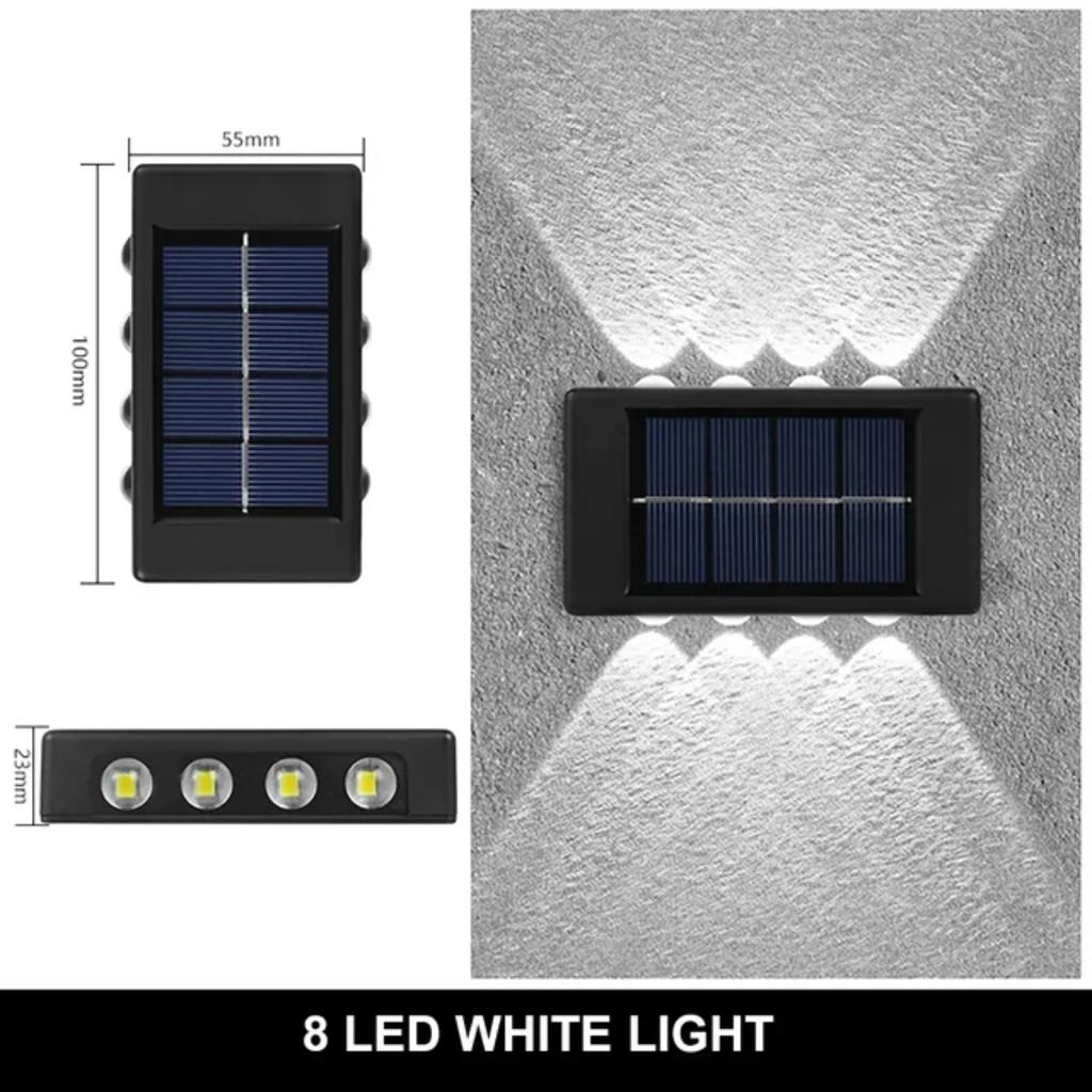 New 10 Solar Wall Lamp Outdoor Waterproof Solar Powered Light and Down Illuminate Garden Porch Yard Decoration