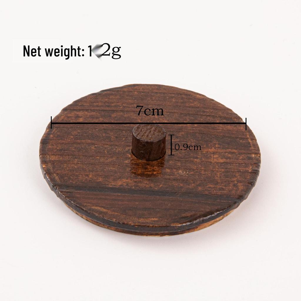 Diamond Pattern Cotton Pad Organizer with Wooden Lid - Multi-Purpose Desktop Storage Box